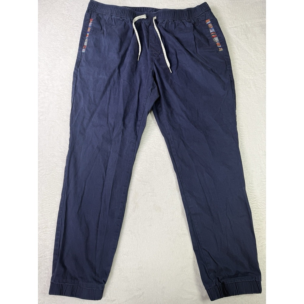 Wowie Joggers Mens 2XL Blue Aztec Chino Stretch Casual Western Pants